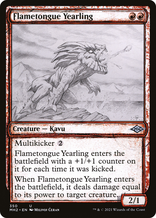 Flametongue Yearling (Sketch) [Modern Horizons 2]
