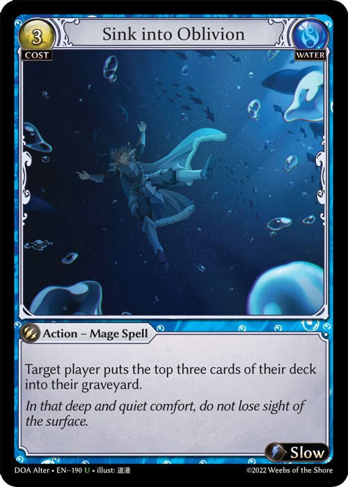 Sink into Oblivion (190) [Dawn of Ashes: Alter Edition] Foil