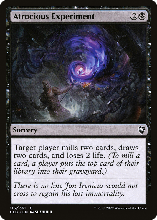 Atrocious Experiment [Commander Legends: Battle for Baldur's Gate] Foil