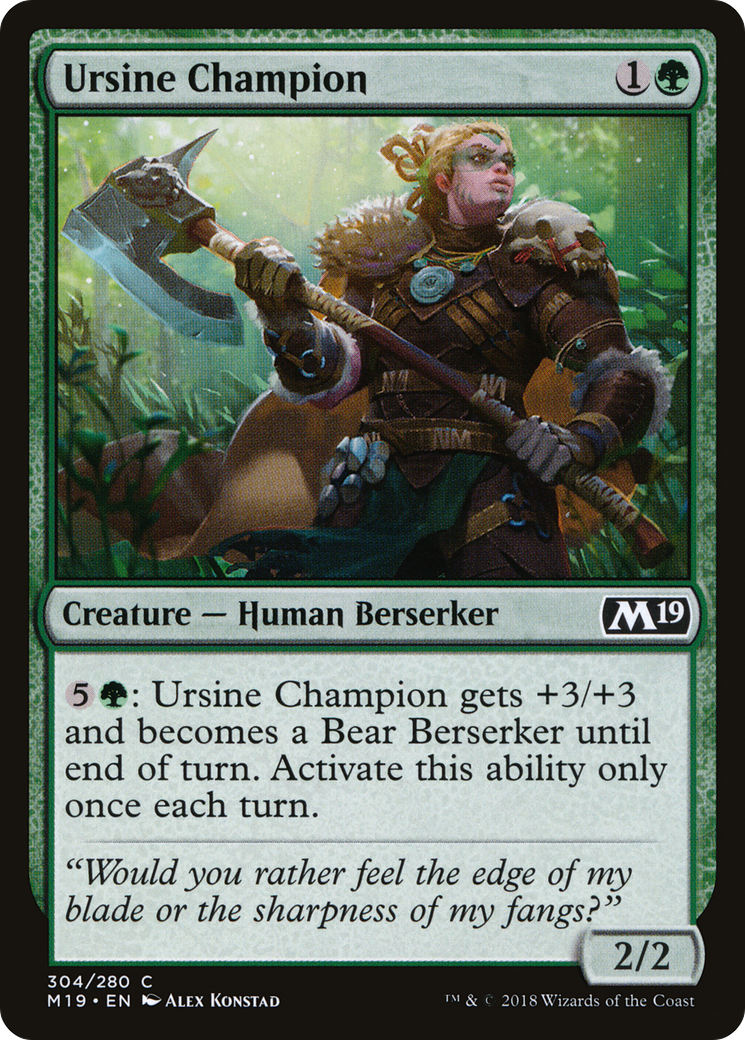 Ursine Champion [Core Set 2019] | Silver Goblin