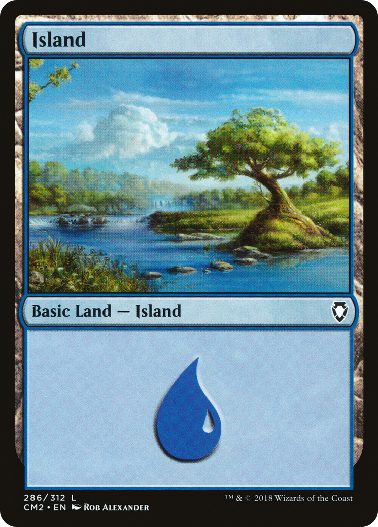 Island (286) [Commander Anthology Volume II] | Silver Goblin