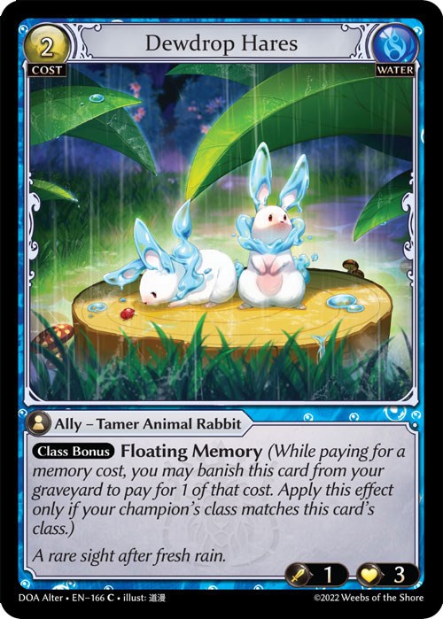 Dewdrop Hares (166) [Dawn of Ashes: Alter Edition] Foil