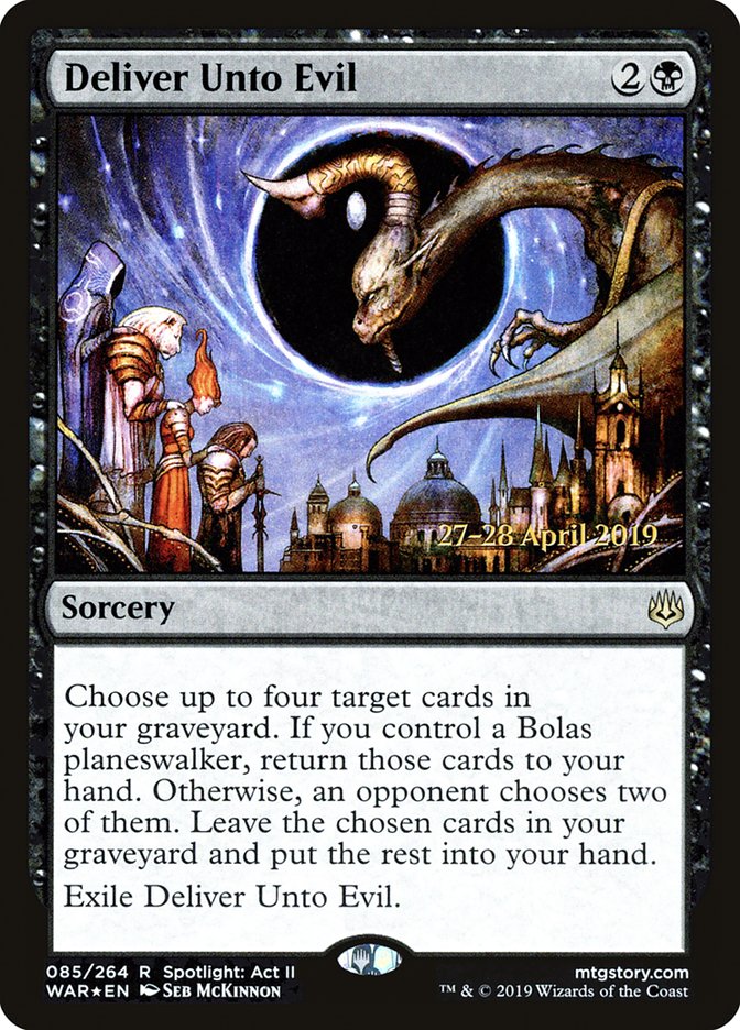 Deliver Unto Evil [War of the Spark Prerelease Promos] | Silver Goblin