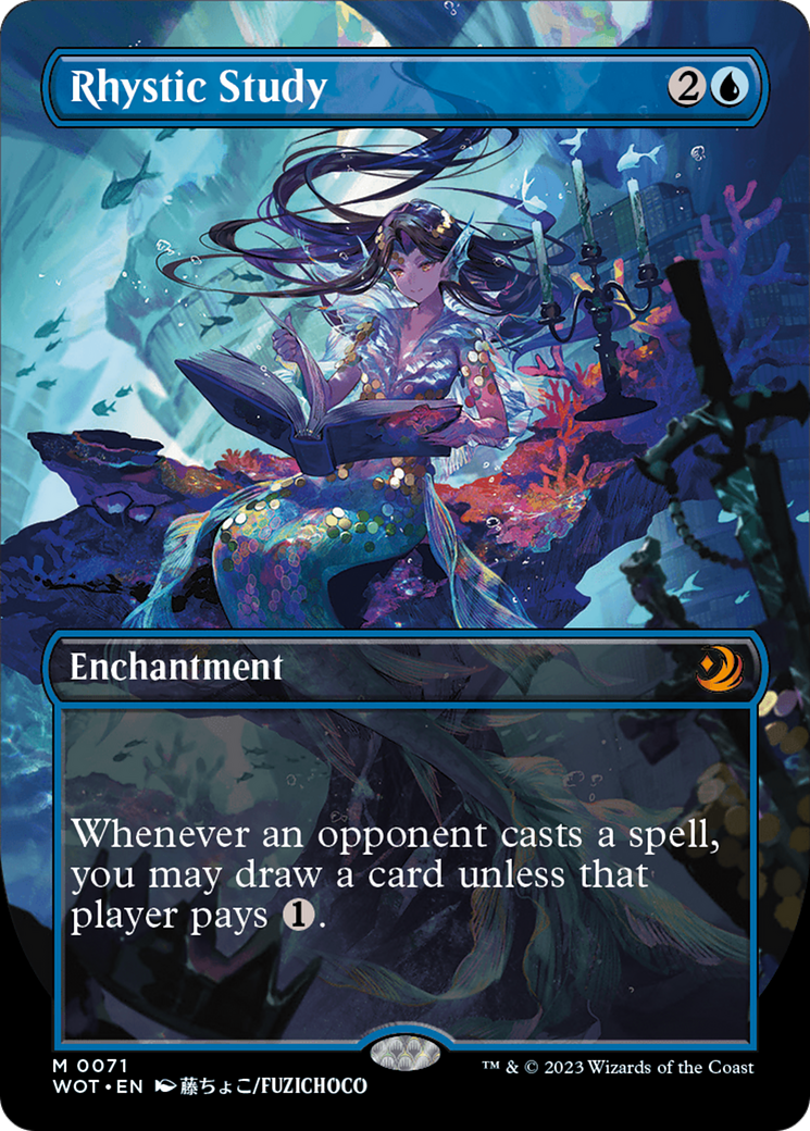 Rhystic Study (Anime Borderless) [Wilds of Eldraine: Enchanting Tales] Foil