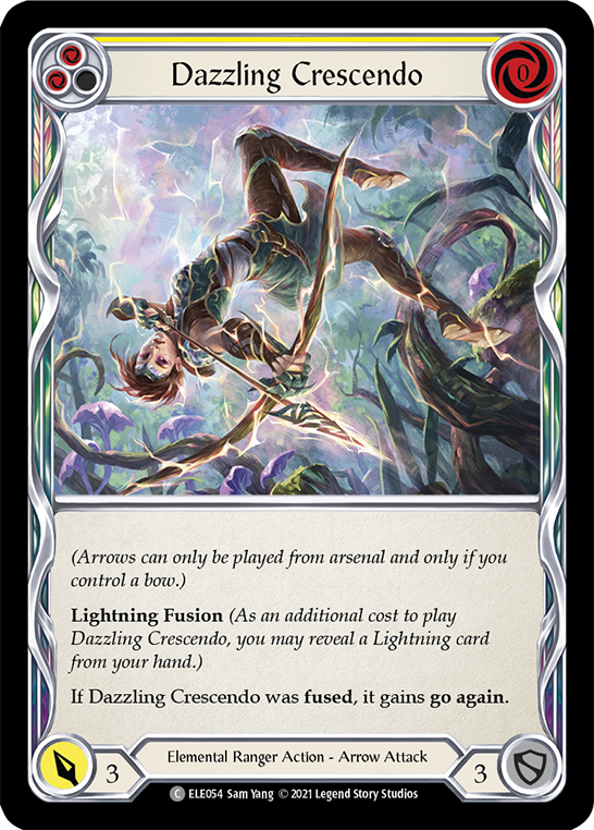 Dazzling Crescendo (Yellow) [ELE054] (Tales of Aria)  1st Edition Rainbow Foil | Silver Goblin