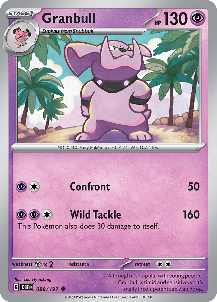 Granbull (088/197) [Scarlet & Violet: Obsidian Flames] | Silver Goblin