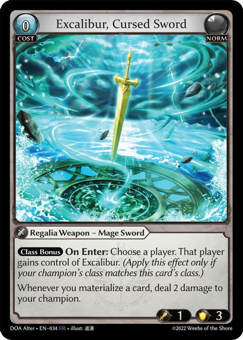 Excalibur, Cursed Sword (034) [Dawn of Ashes: Alter Edition] Foil