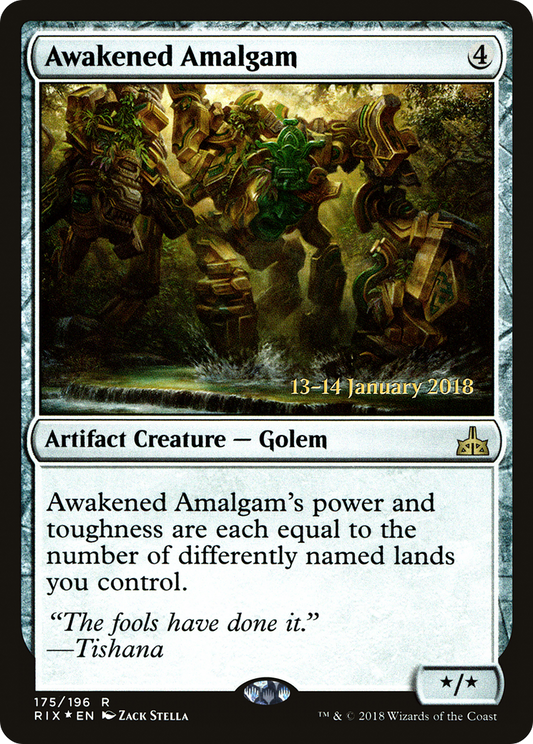 Awakened Amalgam [Rivals of Ixalan Prerelease Promos]