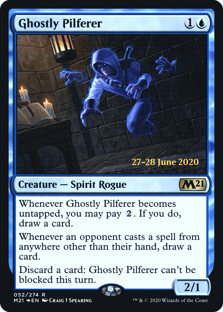 Ghostly Pilferer [Core Set 2021 Prerelease Promos] | Silver Goblin