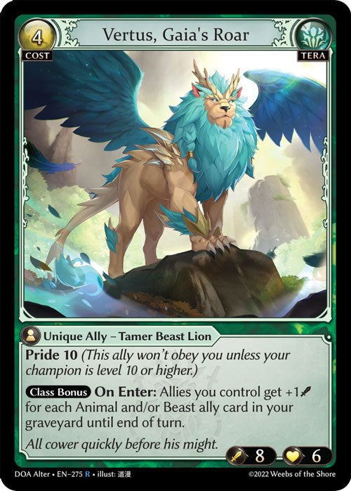 Vertus, Gaia's Roar (275) [Dawn of Ashes: Alter Edition] Foil