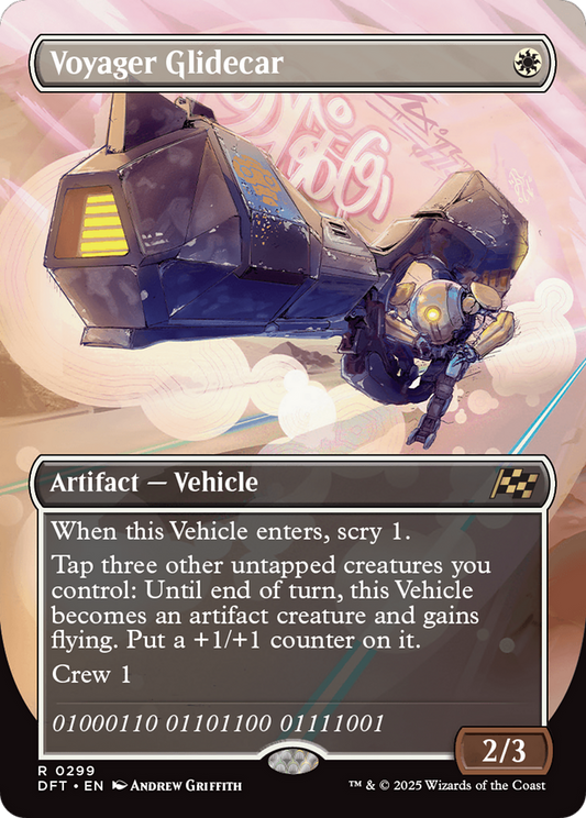 Voyager Glidecar (Borderless) Foil (299) - Aetherdrift