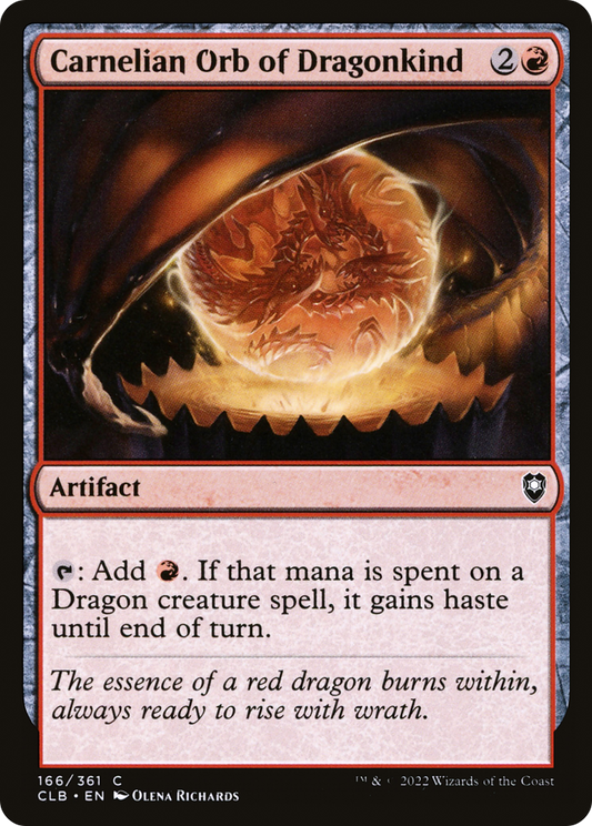 Carnelian Orb of Dragonkind [Commander Legends: Battle for Baldur's Gate]