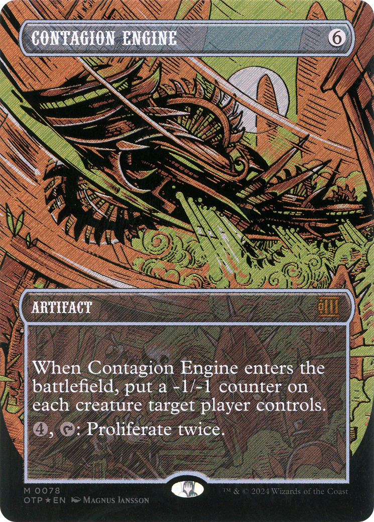 Contagion Engine (Textured Foil) [Outlaws of Thunder Junction: Breaking News] | Silver Goblin