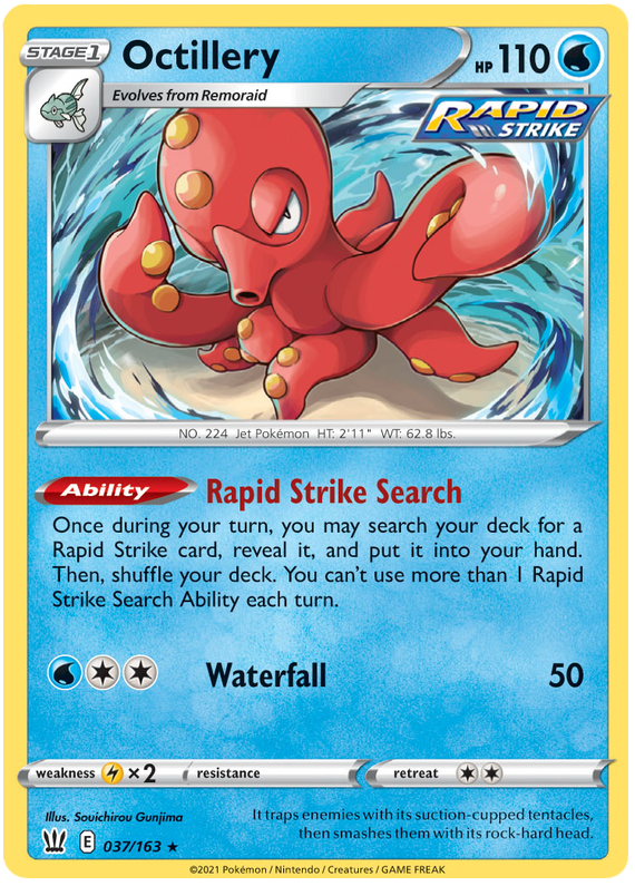 Octillery (037/163) [Sword & Shield: Battle Styles] | Silver Goblin