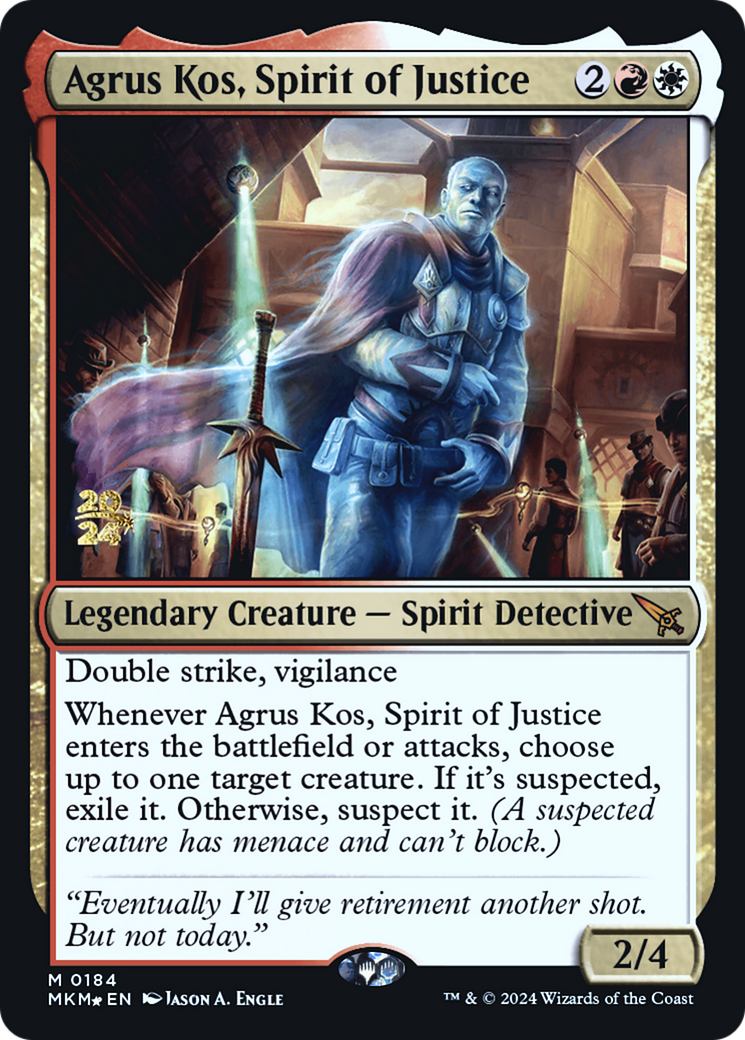 Agrus Kos, Spirit of Justice [Murders at Karlov Manor Prerelease Promos] | Silver Goblin