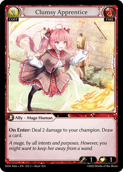 Clumsy Apprentice (123) [Dawn of Ashes: Alter Edition] Foil