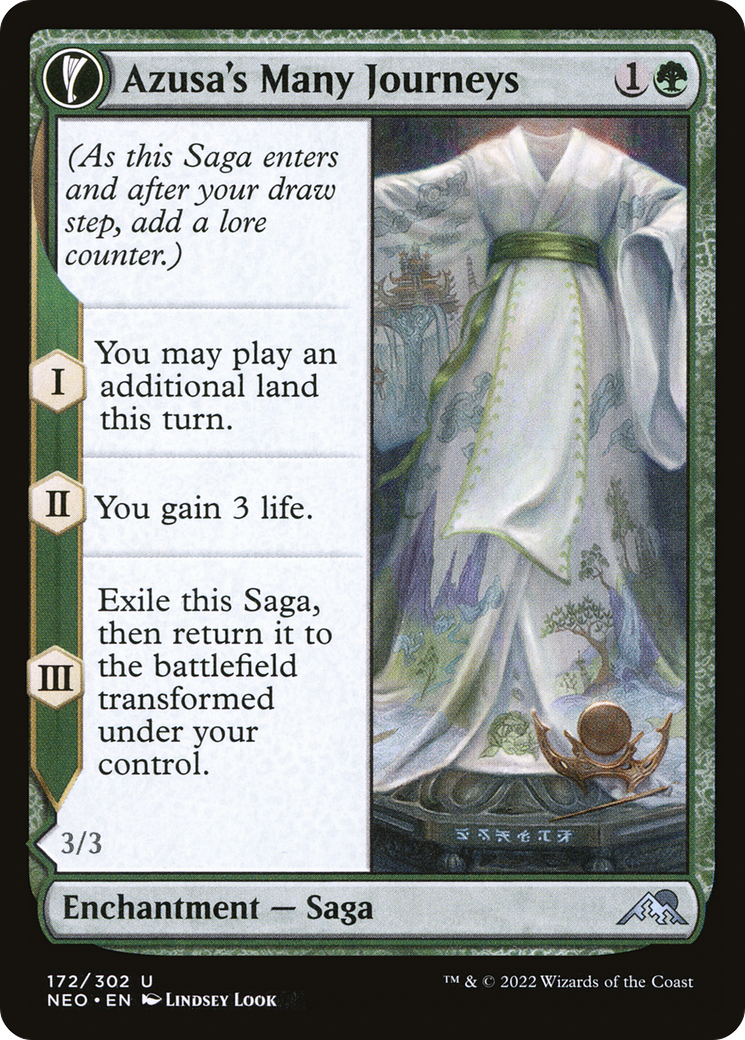 Azusa's Many Journeys // Likeness of the Seeker [Kamigawa: Neon Dynasty] Foil