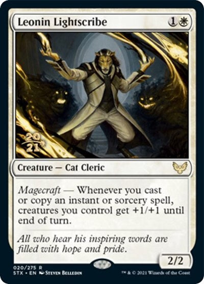 Leonin Lightscribe [Strixhaven: School of Mages Prerelease Promos] | Silver Goblin