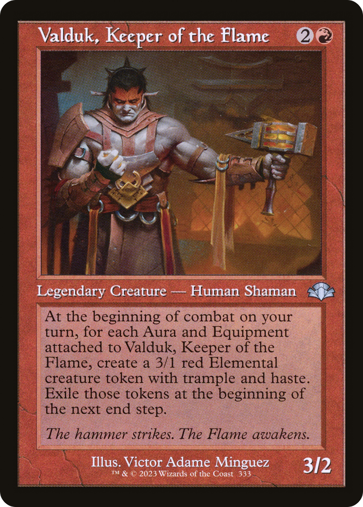 Valduk, Keeper of the Flame (Retro) [Dominaria Remastered] | Silver Goblin