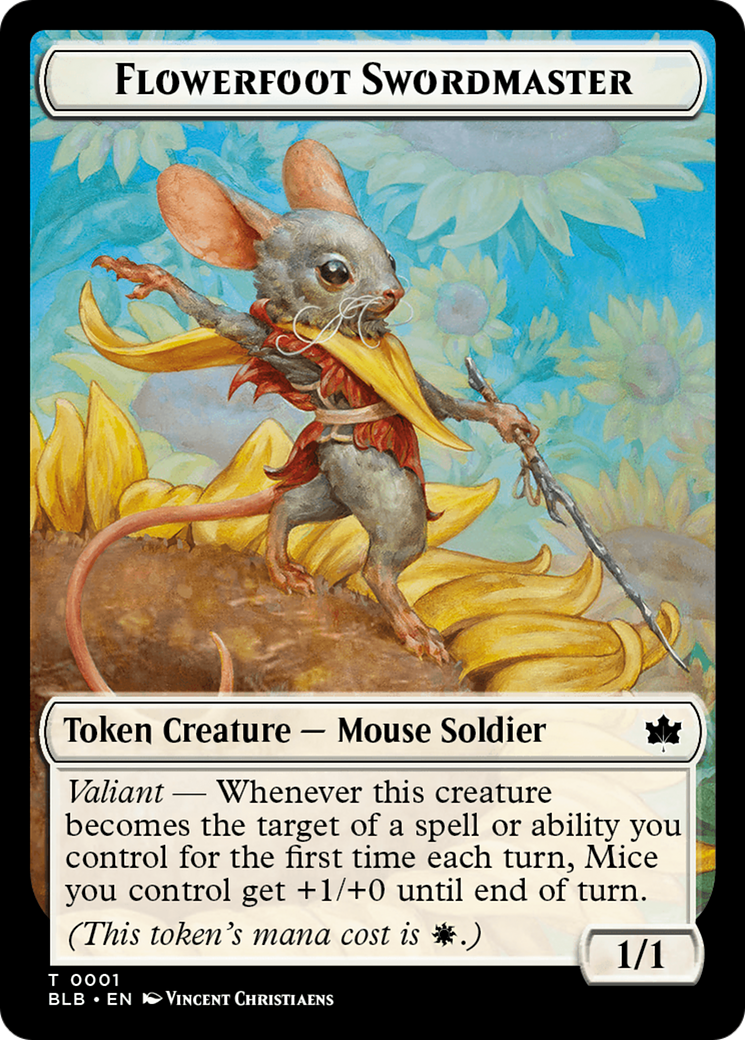 Flowerfoot Swordmaster Token [Bloomburrow Tokens] | Silver Goblin