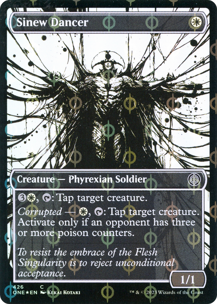 Sinew Dancer (Showcase Ichor Step-and-Compleat Foil) [Phyrexia: All Will Be One] | Silver Goblin