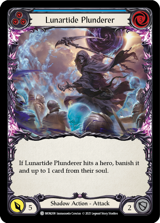 Lunartide Plunderer (Blue) [MON208] (Monarch)  1st Edition Normal | Silver Goblin