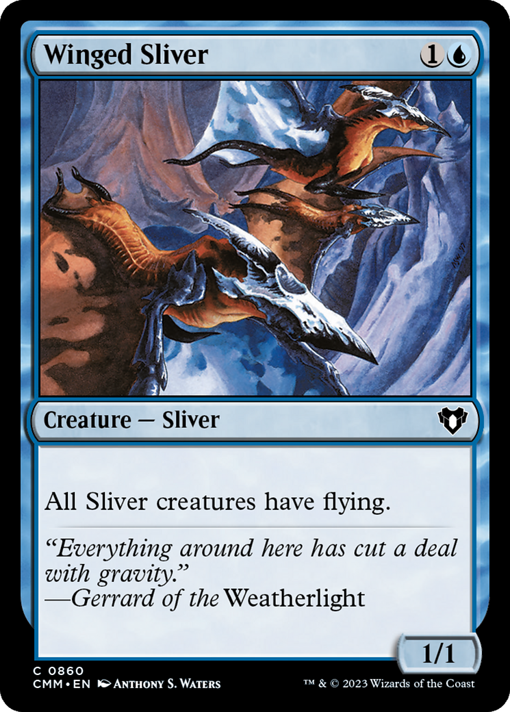 Winged Sliver [Commander Masters] | Silver Goblin