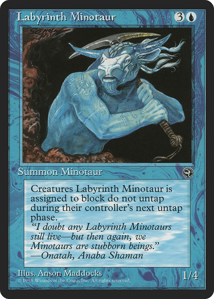 Labyrinth Minotaur (Zeki Flavor Text) [Homelands] | Silver Goblin