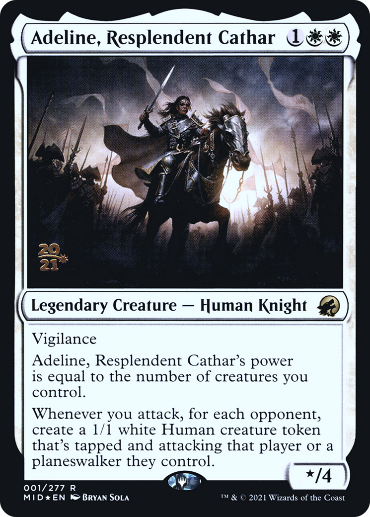 Adeline, Resplendent Cathar [Innistrad: Midnight Hunt Prerelease Promos] | Silver Goblin