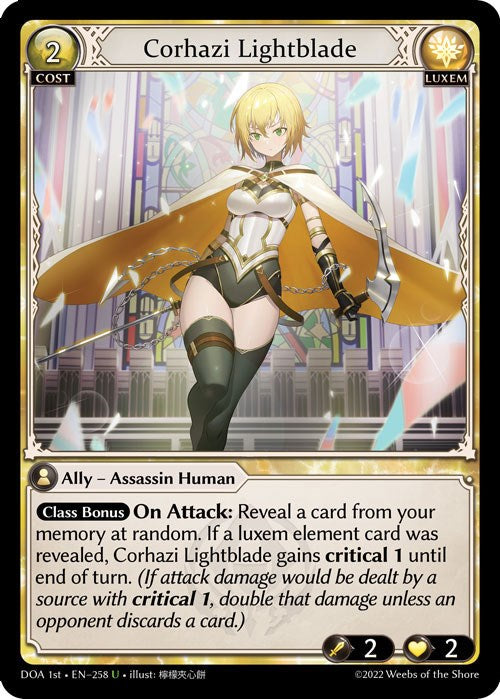 Corhazi Lightblade (258) [Dawn of Ashes: 1st Edition] Foil