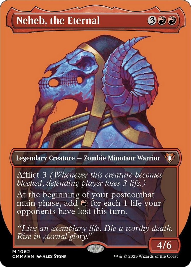 Neheb, the Eternal (Borderless Textured Foil Frame Break) [Commander Masters] | Silver Goblin