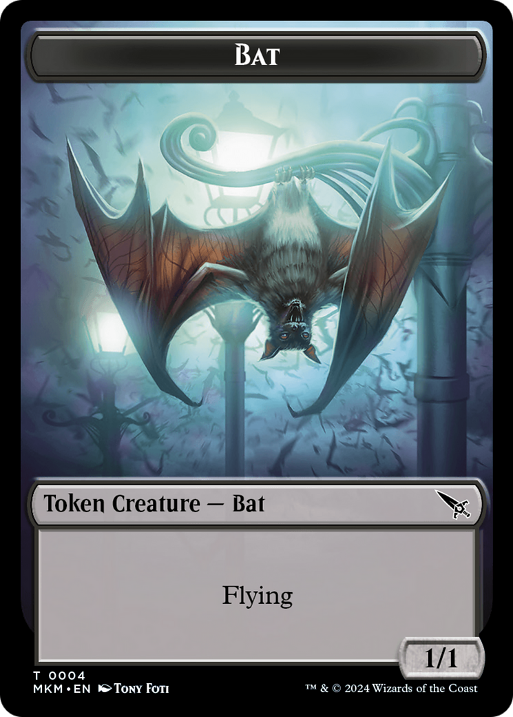 Detective // Bat Double-Sided Token [Murders at Karlov Manor Tokens] | Silver Goblin