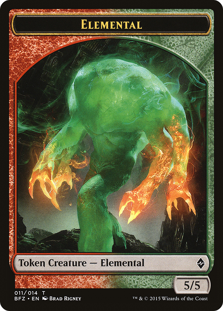 Elemental Token (011/014) [Battle for Zendikar Tokens] | Silver Goblin