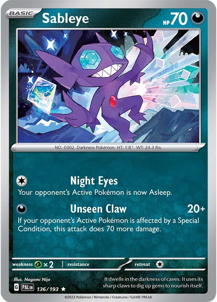 Sableye (136/193) [Scarlet & Violet: Paldea Evolved] | Silver Goblin