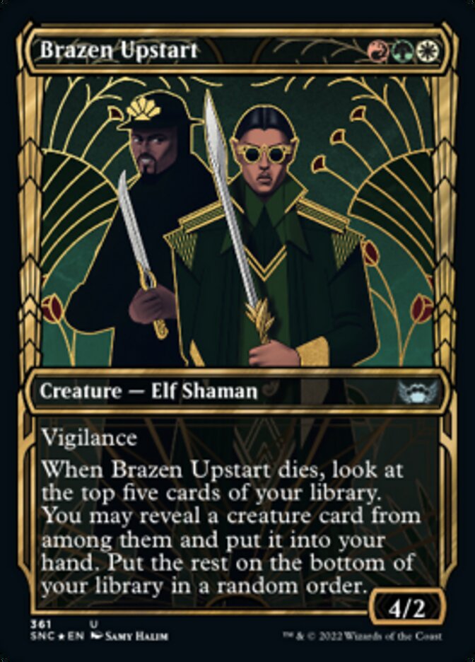 Brazen Upstart (Showcase Golden Age Gilded Foil) [Streets of New Capenna] | Silver Goblin