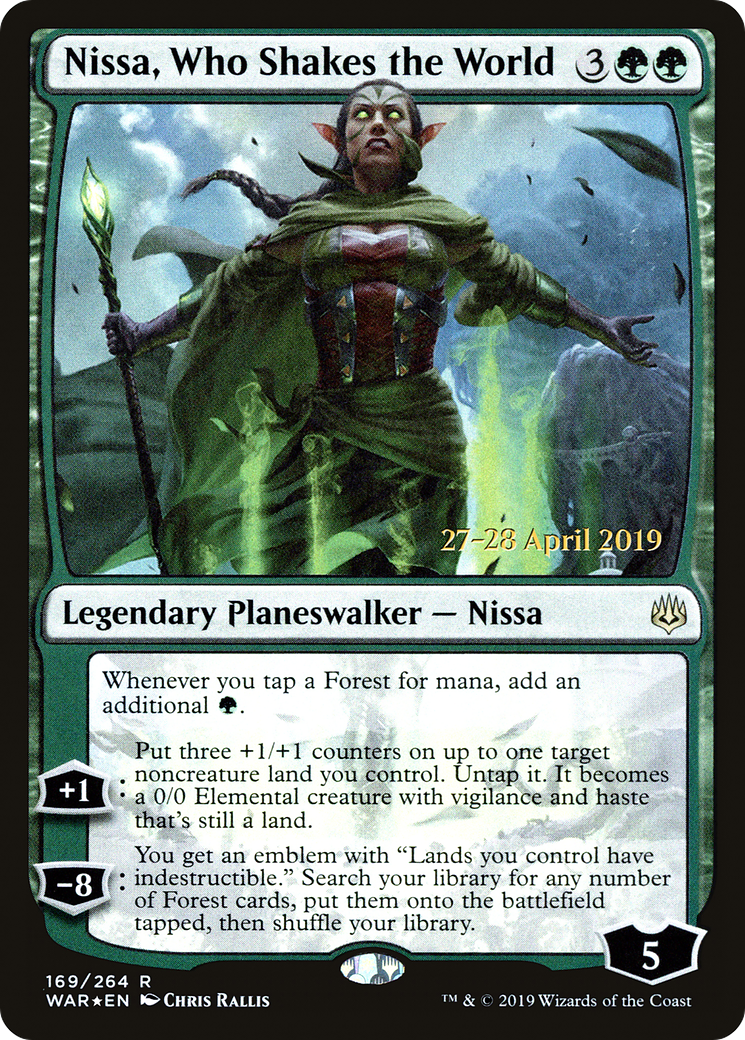 Nissa, Who Shakes the World [War of the Spark Prerelease Promos] | Silver Goblin