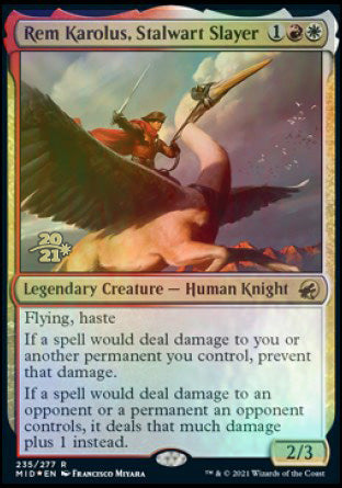 Rem Karolus, Stalwart Slayer [Innistrad: Midnight Hunt Prerelease Promos] | Silver Goblin