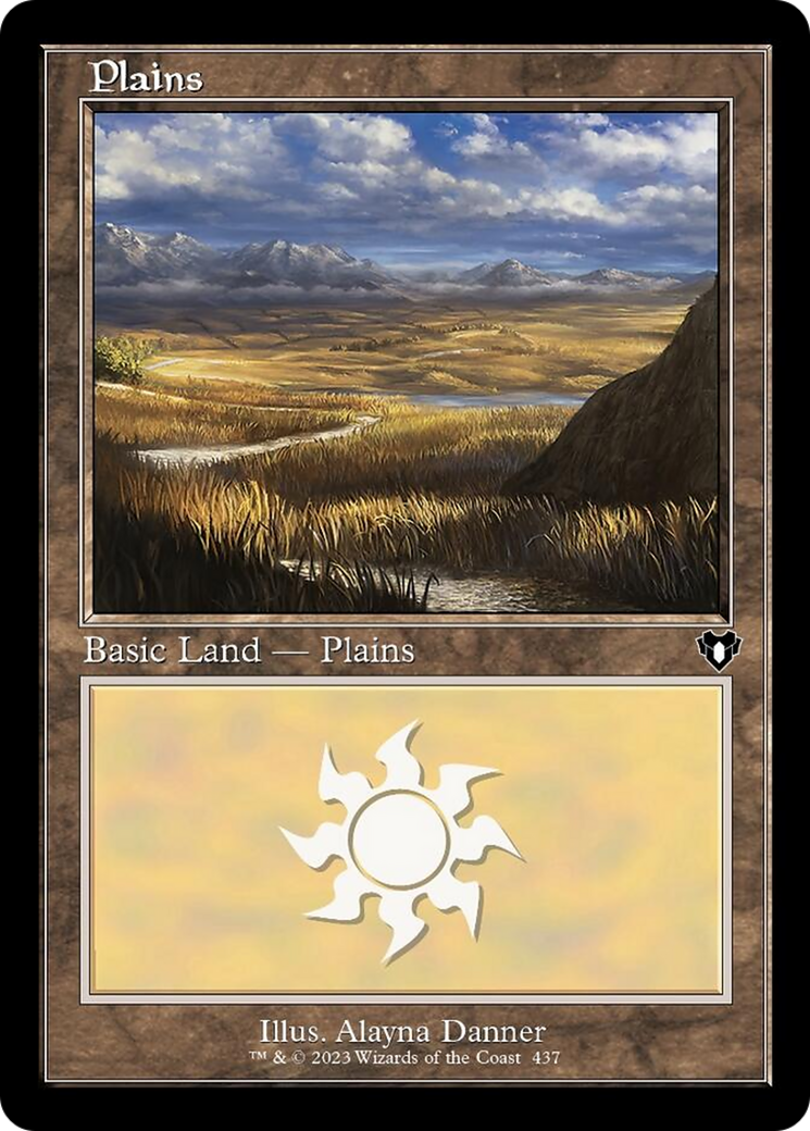 Plains (437) (Retro) [Commander Masters] | Silver Goblin