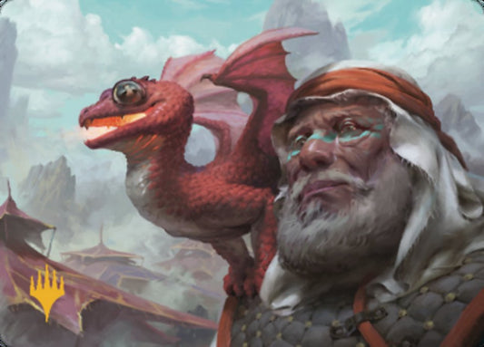 Dragon Whelp Art Card (Gold-Stamped Signature) [Dominaria United Art Series]