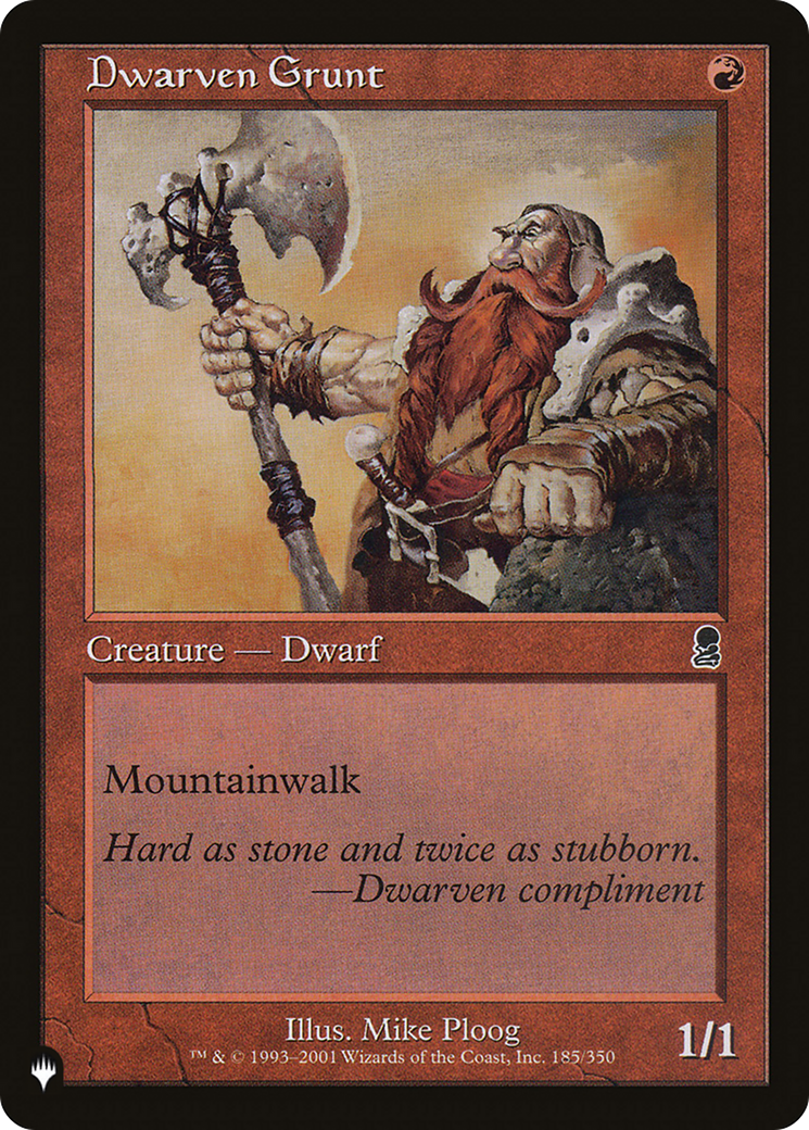 Dwarven Grunt [The List] | Silver Goblin