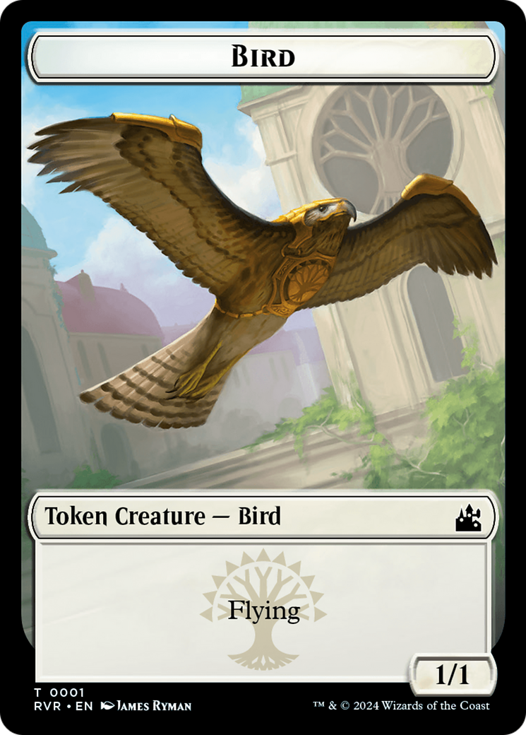 Bird // Zombie Double-Sided Token [Ravnica Remastered Tokens] | Silver Goblin