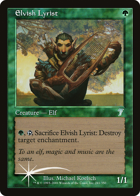 Elvish Lyrist (241) Foil - Seventh Edition