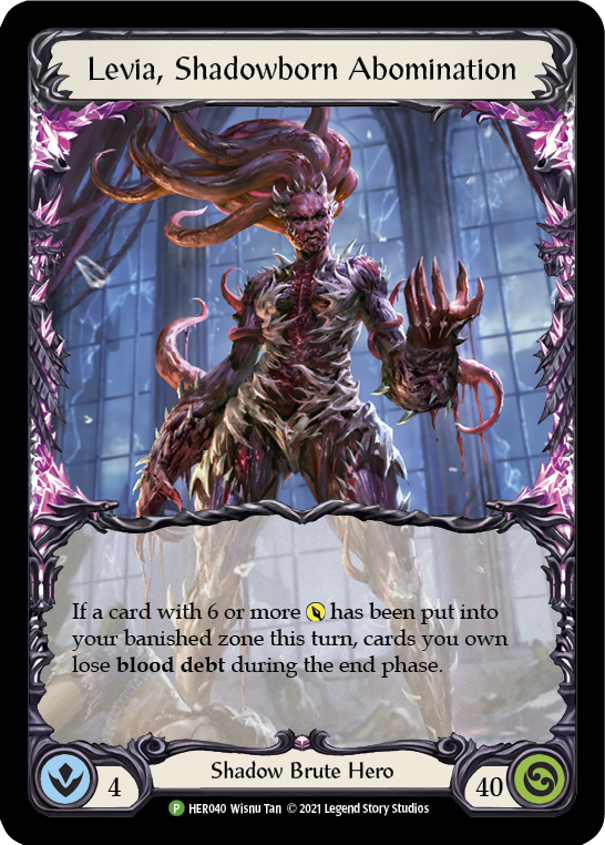 Levia, Shadowborn Abominationn - HER040 Unlimited Edition Rainbow Foil (HER040) - Flesh and Blood: Promo Cards | Silver Goblin