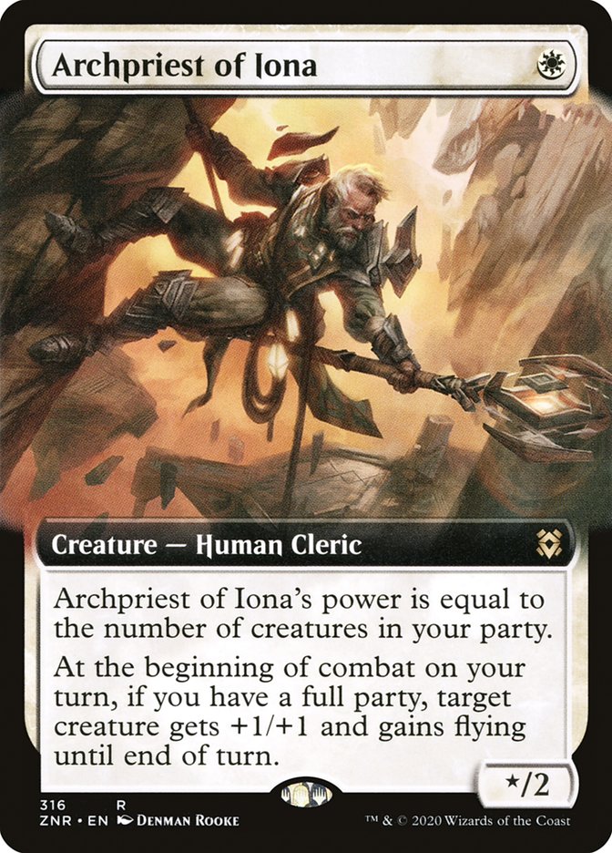 Archpriest of Iona (Extended Art) [Zendikar Rising] | Silver Goblin