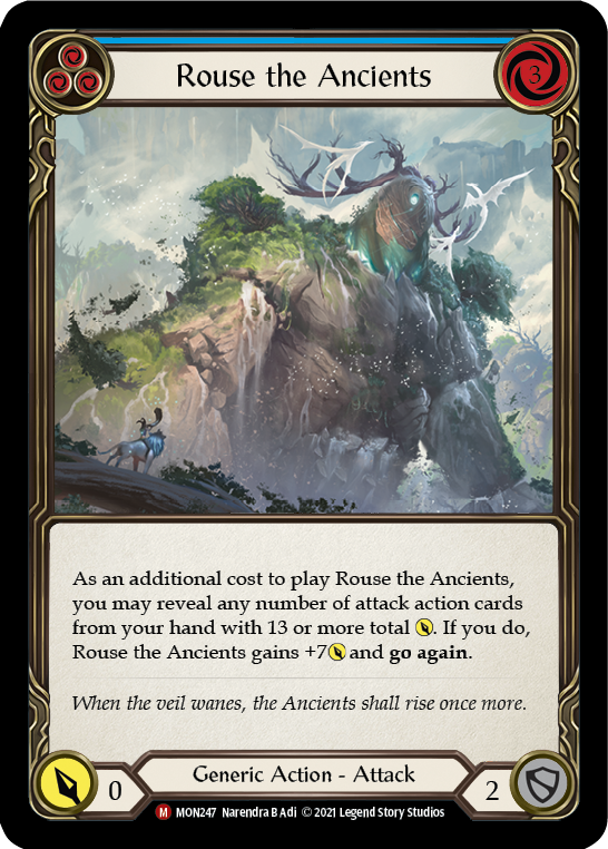 Rouse the Ancients [MON247-RF] (Monarch)  1st Edition Rainbow Foil | Silver Goblin