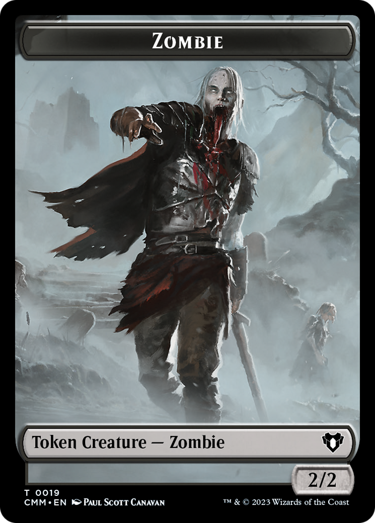 Zombie (0019) // Kor Soldier Double-Sided Token [Commander Masters Tokens] | Silver Goblin