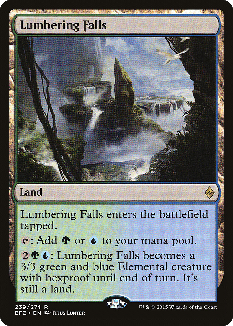 Lumbering Falls [Battle for Zendikar] | Silver Goblin