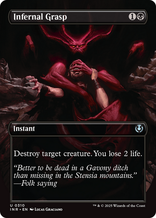 Infernal Grasp (Borderless) Foil (310) - Innistrad Remastered