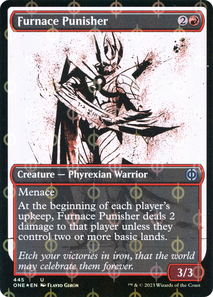 Furnace Punisher (Showcase Ichor Step-and-Compleat Foil) [Phyrexia: All Will Be One] | Silver Goblin