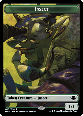 Insect Token [Dominaria Remastered Tokens] | Silver Goblin